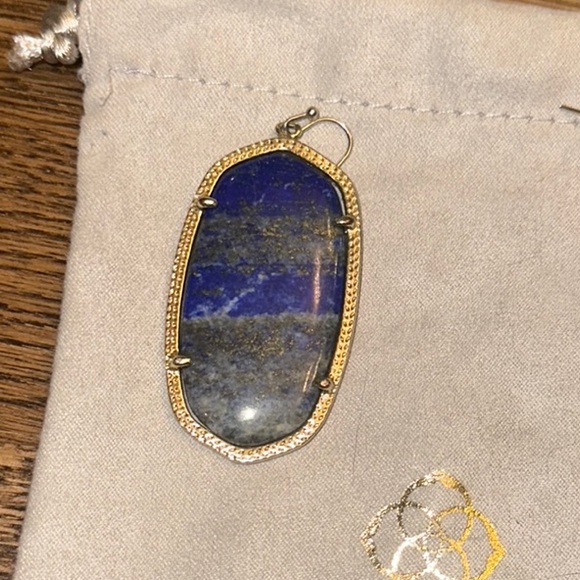 Kendra Scott Lapis and Gold Drop Earrings - Picture 2 of 3